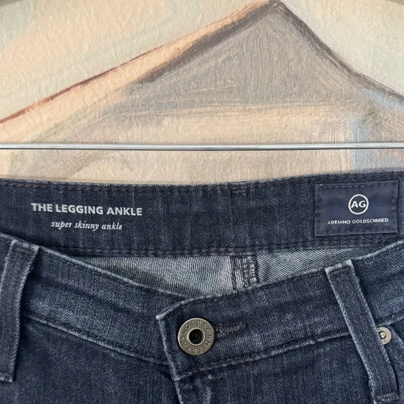 AG Adriano Goldschmied The Legging Ankle Super Skinny Ankle Jeans Dark Wsh Sz 27 - Picture 6 of 11